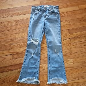 Hidden Blue Jeans  Distressed Flare Jeans Size 25x28